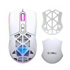 Claw’s Nexus Air Pro 24.000 Dpi Pixart PMW3311 Sensör Makro Yazılımlı - Değiştirilebilir Kapaklı RGB Beyaz Kablosuz Oyuncu Mouse