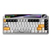 Leobog AMG65 LED Matrix Ekranlı Sessiz Pamuk Şeker Anahtar RGB Hot Swap Turuncu Mekanik Oyuncu Klavyesi