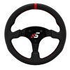 Simagic P-330R 33 CM Deri Yuvarlak Yarış Direksiyonu Simidi - Boş Hub Yok