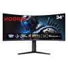 Koorui 34E6UC 34" 165Hz 1 MS VA WQHD HDMI - DisplayPort Curved Oyuncu Monitörü