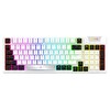 Aqirys Adara Beyaz/Siyah %95 HaiMu Linear Pink Switch Hotswap RGB İngilizce Mekanik Oyuncu Klavyesi Beyaz