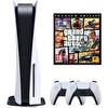 Sony Playstation 5 Diskli Oyun Konsolu - 2. Playstation Kol - GTA 5 (İthalatçı Garantili)