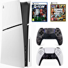 Sony Playstation 5 Slim CD 1 TB - 2.Dualsense Kamuflaj FC26 - GTA5 (İthalatçı Garantili)