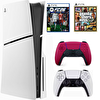 Sony Playstation 5 Slim CD 1 TB - 2.Dualsense Kırmızı FC26 - GTA5 (İthalatçı Garantili)