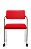 Bürosit Rabbit 2 Tekerlekli Krom Kırmızı Sandalye