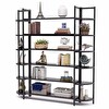 Zizuva Tasarım 165x30x180 CM Siyah Modern Kitaplık Modeli