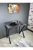 Hey Modüler Mobilya Hayal 90 CM Antrasit Gri Metal Siyah Ayaklı Bilgisayar Çalışma Masası