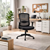 Adore Mobilya Ready Ergonomik Çalışma Koltuğu File Siyah 64x99-109x66 CM
