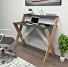 Reyo Enda Home X Ayaklı Raflı Ders Çalışma Masası 50x90 CM Çam - Antrasit