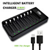 I-Gen Batteries G879 8'li Pil Şarj Aleti - 8'Li Pil (4 x AA 2700 mAh Kalem Pil - 4 x AAA 900 mAh İnce Kalem Pil)