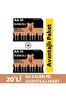 Duracell 1.5V LR03/MN2400 20'li Paket Alkalin AA Kalem Pil