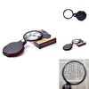 Evimdeyokyok XX1051 5X 60MM Cam Optik Lens Katlanabilir Deri Kaplamalı Cep Büyüteç