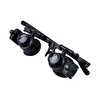 Powermaster PM-23691 24X Çift Aydınlatma Ledli Profesyonel Tamirci Kuyumcu Büyüteç Gözlüğü