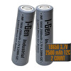 I-Gen Batteries Industrial E003 Inr 18650 3.7V 2500 Mah 12C 9.25WH Li-Ion Şarjlı Pil Düz Başlı Lityum Pil 2'li Paket