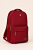 U.S. Polo Assn. Bordo Unisex Okul Sırt Çantası Günlük Seyahat Laptop Bölmeli Su Geçirmez Sırt Çantası PLCAN26045