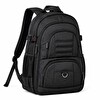 Woomino Unisex Siyah 5 Cepli Suya Dayanıklı Seyahat Outdoor ve Günlük Kullanım Sırt Çantası