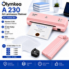 Olymkea A230s 4'ü 1 Arada (A4)A 230 Set Pembe Oly Laminasyon Makinesi