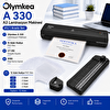 Olymkea A330s A3 Siyah Laminasyon Makinesi 4'ü 1 Arada Set ve Hediye 12 Adet PVC Film