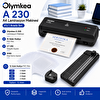 Olymkea A230s 4'ü 1 Arada Set Siyah Laminasyon Makinesi (A4)