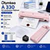 Olymkea A330s A3 Pembe Laminasyon Makinesi 4'ü 1 Arada Set ve Hediye 12 Adet PVC Film