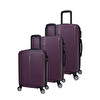 Elatae 1020 Mor 3'lü Valiz Seti