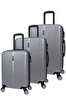 Elatae 1020 Gri 3'lü Valiz Seti