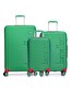 United Colors Of Benetton 14BNT500-Set Unisex Yeşil 3'lü Valiz Seti