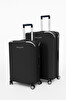 Pierre Cardin 04PC7090 Büyük Ve Orta Boy 2'li Set %100 Polipropilen Valiz Siyah