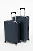 Pierre Cardin %100 Polipropilen Büyük Ve Orta Boy 2'li Valiz Seti Lacivert 04PC7090