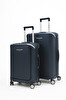 Pierre Cardin %100 Polipropilen Orta Ve Kabin Boy 2'li Valiz Seti Lacivert 04PC7090