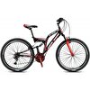 Kron Geroni FXC 100 26 Jant 21 Vites Parlak Siyah Kırmızı Dağ Bisikleti