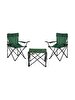 Fafare Katlanır 2 Adet Yeşil Kamp Sandalyesi ve Katlanır 47 CM Kamp Masası Seti