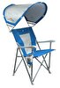 Gci Outdoor Sunshade Captain's Chair Güneşlikli Katlanır Mavi Plaj Sandalyesi