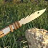 Kamp Ayısı Hunter Bıçak Stili Bushcraft Mızrak Ucu