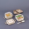 Aryıldız Bento Lunch Box 1.4 L Bej Kare Yemek Termosu AR262108