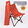 Bag The Joy Ahşap Katlanır Antrasit İskelet Kiremit Kamp ve Bahçe Sandalyesi