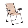 Argeus Rock Katlanabilir Bardaklıklı Bej Piknik ve Kamp Sandalyesi A-02-R14