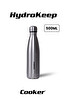 Cooker HydroKeep 500 ML Paslanmaz Çelik Şişe Termos CKR2053