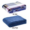Argeus Peluş Polar Kamp Acil Durum Battaniyesi Mavi Ekose 215x150 CM