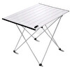 Kamp Ayısı Orta Boy Alüminyum Çantalı Katlanabilir Kamp Ve Piknik Masası - Gri 66x47x51 CM