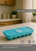 Jet's Home 12 Bölmeli Buz Kalıbı Esnek Silikon BPA Free Kare Bas Parmak Buzluk Çapı 3.5 CM Mavi