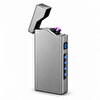 Valkyrie X9 USB Şarjlı Elektronik Ark Çakmak Pil Göstergeli Alevsiz Rüzgara Dayanıklı Gümüş