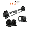 Bezt Premium Sports Ayarlanabilir 3 in 1 Halter Kettlebell Dambıl Seti 24 KG Siyah