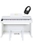 Midex PLX-190WH Dijital 88 Tuşlu Hassasiyetli Bluetooth'lu Beyaz Piyano (Kulaklık Tabure)
