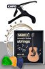 Midex AGX-20C Akustik Gitar Teli Takımı Pena ve Capo Seti