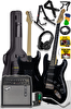Midex RPH30BK-50AMP 50 W Bluetooth Şarjlı Amfi Kulaklık Full Siyah Elektro Gitar Seti