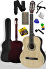 Midex CG-270NT Doğal Renk Klasik Gitar 4/4 Yetişkin Boy Sap Ayarlı Full Set