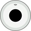 Remo P3-1324-10 Powerstroke P3 Şeffaf Top Black Dot 24" Bas Davul Derisi