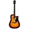 Squier SA-105CE Dreadnought Cutaway Sunburst Elektro Akustik Gitar