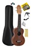 Midex SPA-241 Koa Ağacı Kaliteli Soprano Ukulele Seti